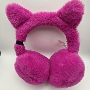 Baby Phat Fluffy Hot Pink Fuschia OSFM Faux Fur Cat Ear Earmuffs